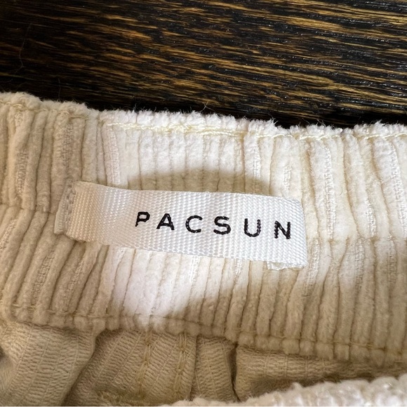 PacSun Off White Corduroy Cargo Elastic Waist Pants - Picture 9 of 11